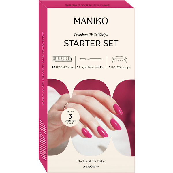 Starterset UV Gel Nagelfolien Raspberry Maniko