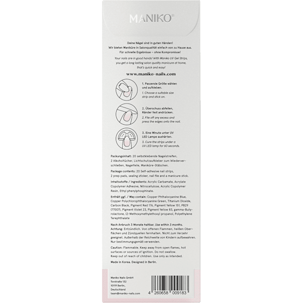 UV Gel Nagelfolien Glittery Babyboomer Maniko