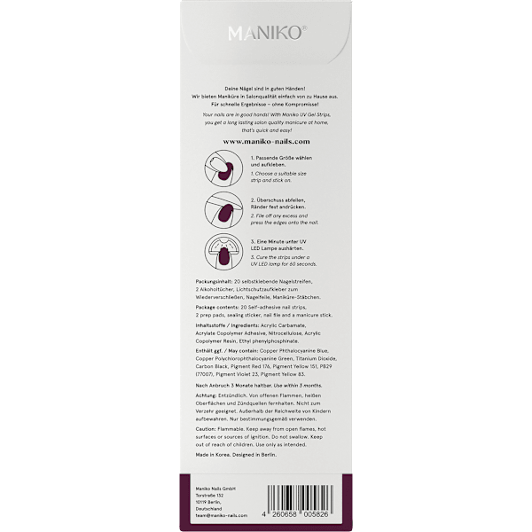 UV Gel Nagelfolien Grape Maniko
