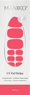 UV Gel Nagelfolien Pediküre Hibiscus  Maniko