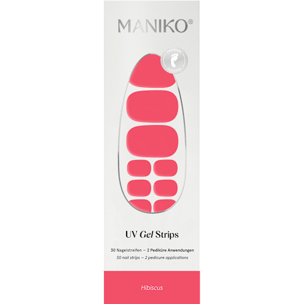UV Gel Nagelfolien Pediküre Hibiscus Maniko