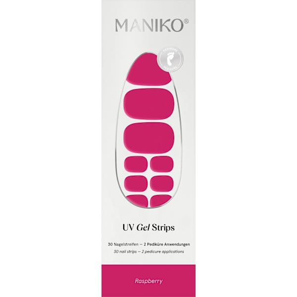 UV Gel Nagelfolien Pediküre Raspberry Maniko