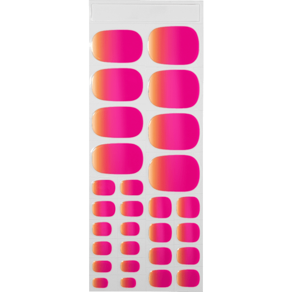 UV Gel Nagelfolien Pediküre Sunset Heat Maniko
