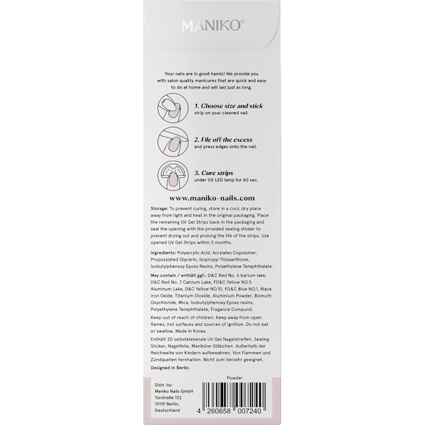UV Gel Nagelfolien Powder Maniko