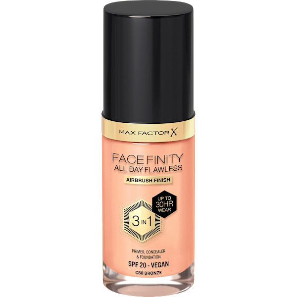 Foundation Facefinity All Day Flawless LSF 20, 80 Bronze MAX FACTOR