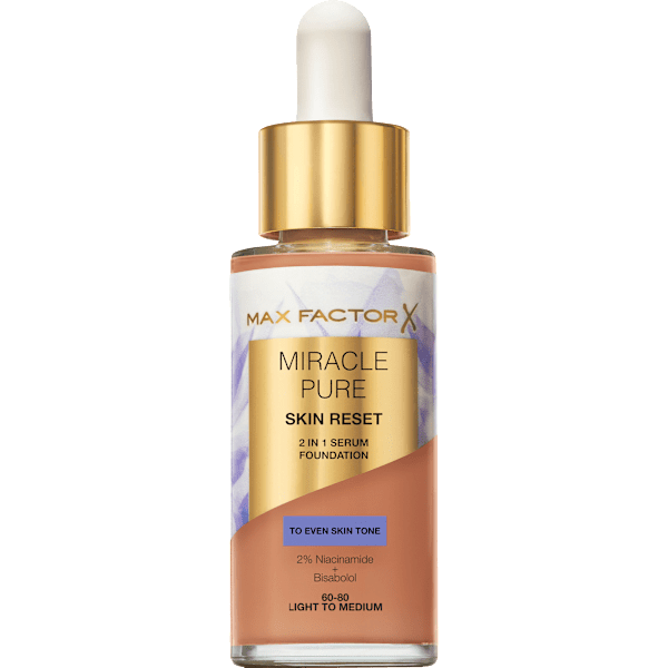 Foundation Miracle Pure Skin Reset 60-80 Light To Medium MAX FACTOR