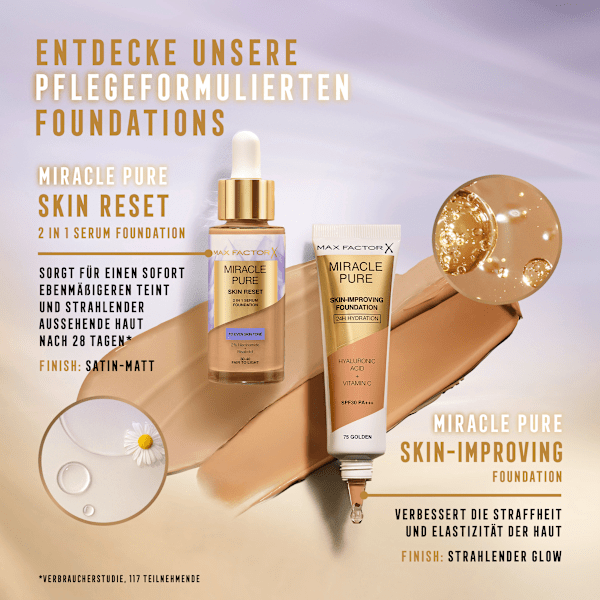 Foundation Miracle Pure Skin Reset 60-80 Light To Medium MAX FACTOR