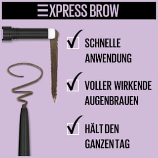 Augenbrauenstift Express Satin Duo 02 Medium Brown MAYBELLINE NEW YORK