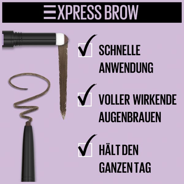 Augenbrauenstift Express Satin Duo 05 Black Brown MAYBELLINE NEW YORK