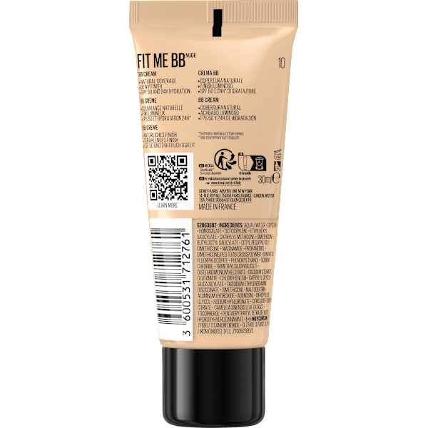 BB Cream Fit me Nude 10, LSF 50 MAYBELLINE NEW YORK