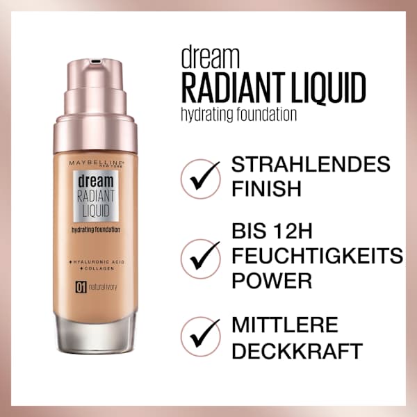 Foundation Dream Radiant Liquid 10 Ivory MAYBELLINE NEW YORK