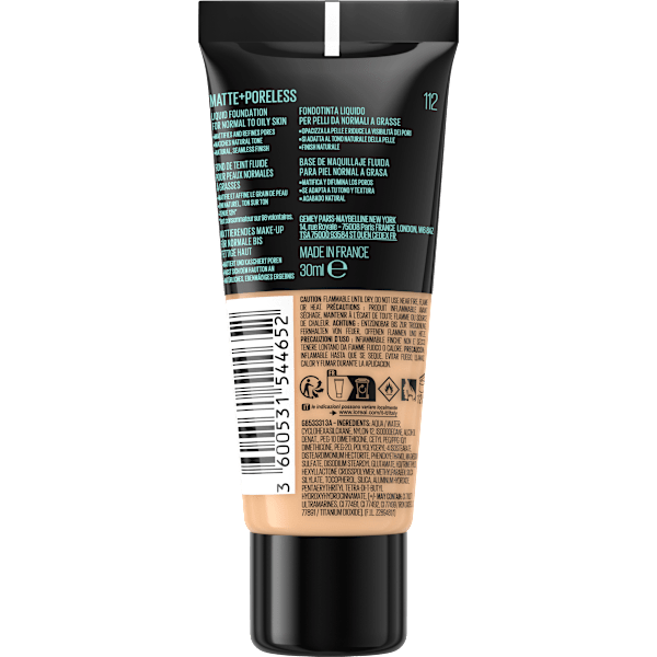Foundation Fit Me Matte & Poreless 112 Soft Beige MAYBELLINE NEW YORK