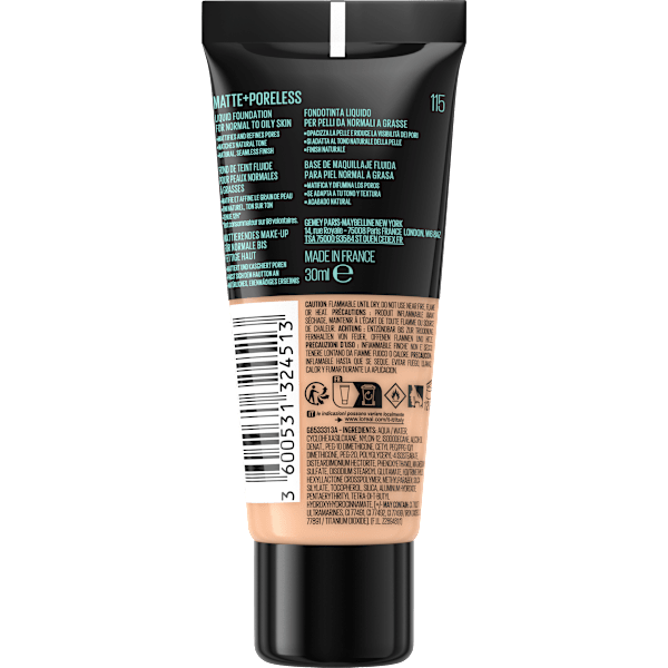Foundation Fit Me Matte & Poreless 115 Ivory MAYBELLINE NEW YORK
