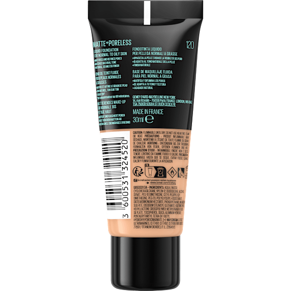 Foundation Fit Me Matte & Poreless 120 Classic Ivory MAYBELLINE NEW YORK