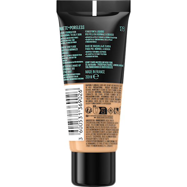 Foundation Fit Me Matte & Poreless 128 Warm Nude MAYBELLINE NEW YORK