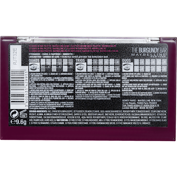 Lidschatten Palette 04 Burgundy Bar MAYBELLINE NEW YORK