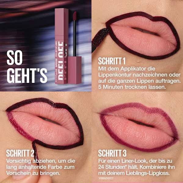 Lipliner Super Stay Peel-Off 004 Sunset  MAYBELLINE NEW YORK