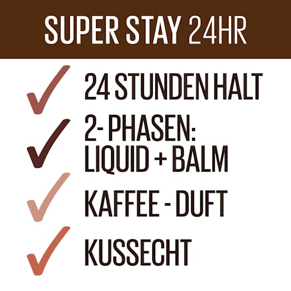 Lippenstift Super Stay 24h 900 Mocha Moves  MAYBELLINE NEW YORK