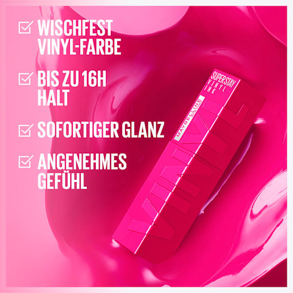 Lippenstift Super Stay Vinyl Ink Pink 155 Mashup Upbeat MAYBELLINE NEW YORK