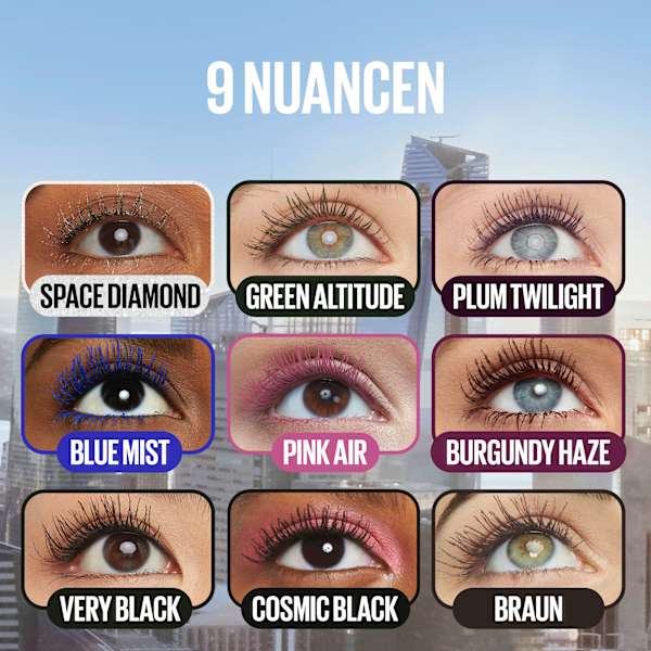 Mascara Lash Sensational Sky High Plum Twilight, dunkelviolett  MAYBELLINE NEW YORK