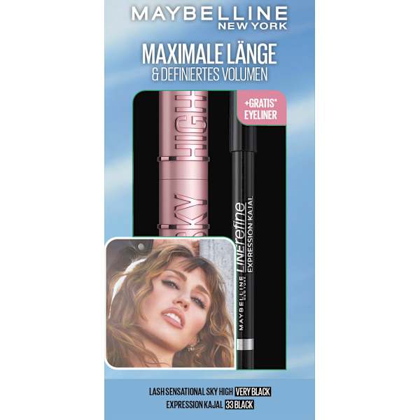 Mascara Set Sky High Very Black & gratis Expression Kajal 33 Black  MAYBELLINE NEW YORK