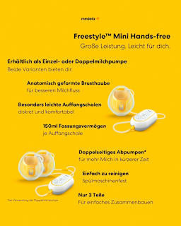 Doppelmilchpumpe Freestyle Mini Hands-free, eletrisch Medela