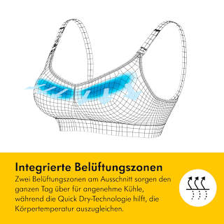 Schwangerschafts- und Still-BH Gr. L Keep Cool, weiß Medela