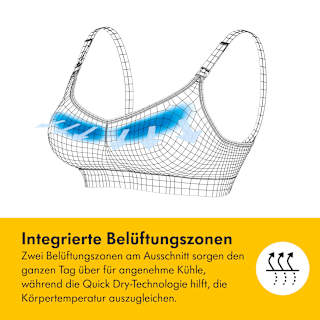 Schwangerschafts- und Still-BH Gr. M Keep Cool, weiß Medela