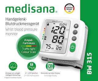 Handgelenk-Blutdruckmessgerät BW 315 medisana