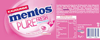 Kaugummi, Pure Fresh Bubble Cool mit Xylit, zuckerfrei (35 Stück) mentos