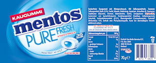 Kaugummi, Pure Fresh Mint, zuckerfrei (35 Stück) mentos