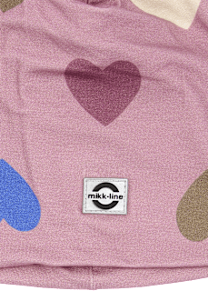 Beanie mit Herz-Muster, rosa, Gr. 122/128 Mikk-Line