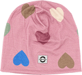 Beanie mit Herz-Muster, rosa, Gr. 122/128 Mikk-Line