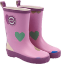 Gummistiefel mit Herz-Muster, rosa, Gr. 28/29 Mikk-Line