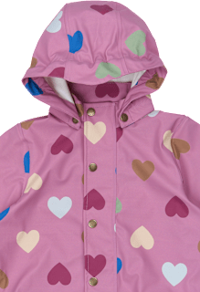 Regenjacke mit Herz-Muster, rosa, Gr. 122/128 Mikk-Line