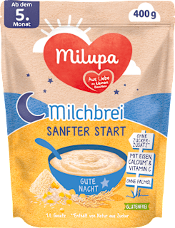 Abendbrei Milch Sanfter Start Gute Nacht ab dem 5. Monat Milupa