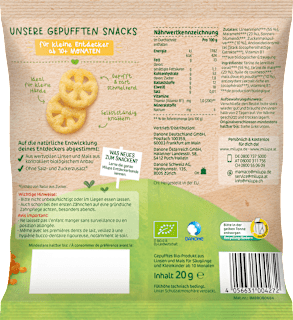 Babysnack Knusperräder Linse-Mais ab 10+ Monaten Milupa