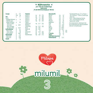 Folgemilch 3 Milumil ab dem 10. Monat Milupa