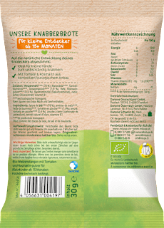 Kindersnack Knabberbrote Tomate-Rosmarin ab 15+ Monaten Milupa