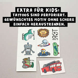 Kinder Haut-Tattoos temporär grün Set 30tlg. MINICO