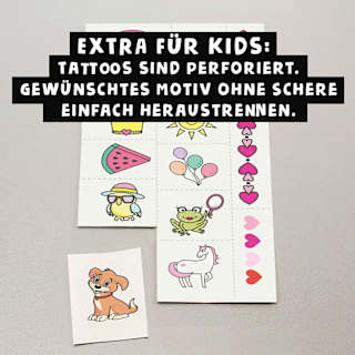 Kinder Haut-Tattoos temporär lila Set 30 tlg. MINICO