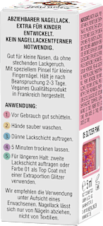 Nagellack Peel-Off Glitzer pink für Kinder MINICO