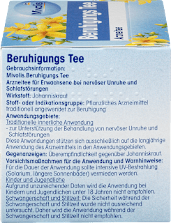 Arzneitee, Beruhigungs Tee (12 Beutel) Mivolis