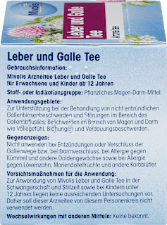 Arzneitee, Leber & Galle Tee (12 Beutel) Mivolis