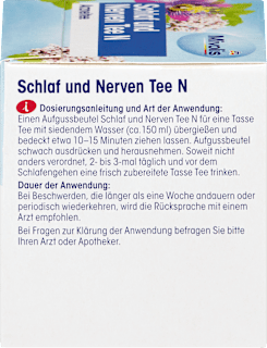 Arzneitee, Schlaf & Nerven Tee N (12 Beutel) Mivolis