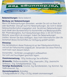 Arzneitee, Verdauungs Tee (12 Beutel) Mivolis