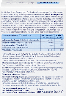 Ashwagandha + Passionsblume Kapseln 30 St Mivolis