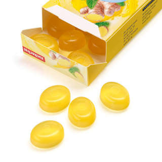 Bonbon, Ingwer-Zitronenmelisse, zuckerfrei Mivolis