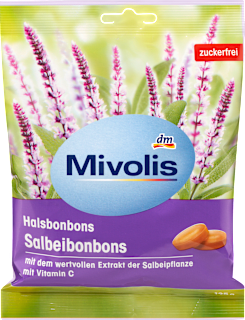 Bonbon, Salbeibonbons, zuckerfrei Mivolis