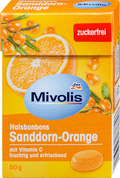 Bonbon, Sanddorn-Orange, zuckerfrei Mivolis